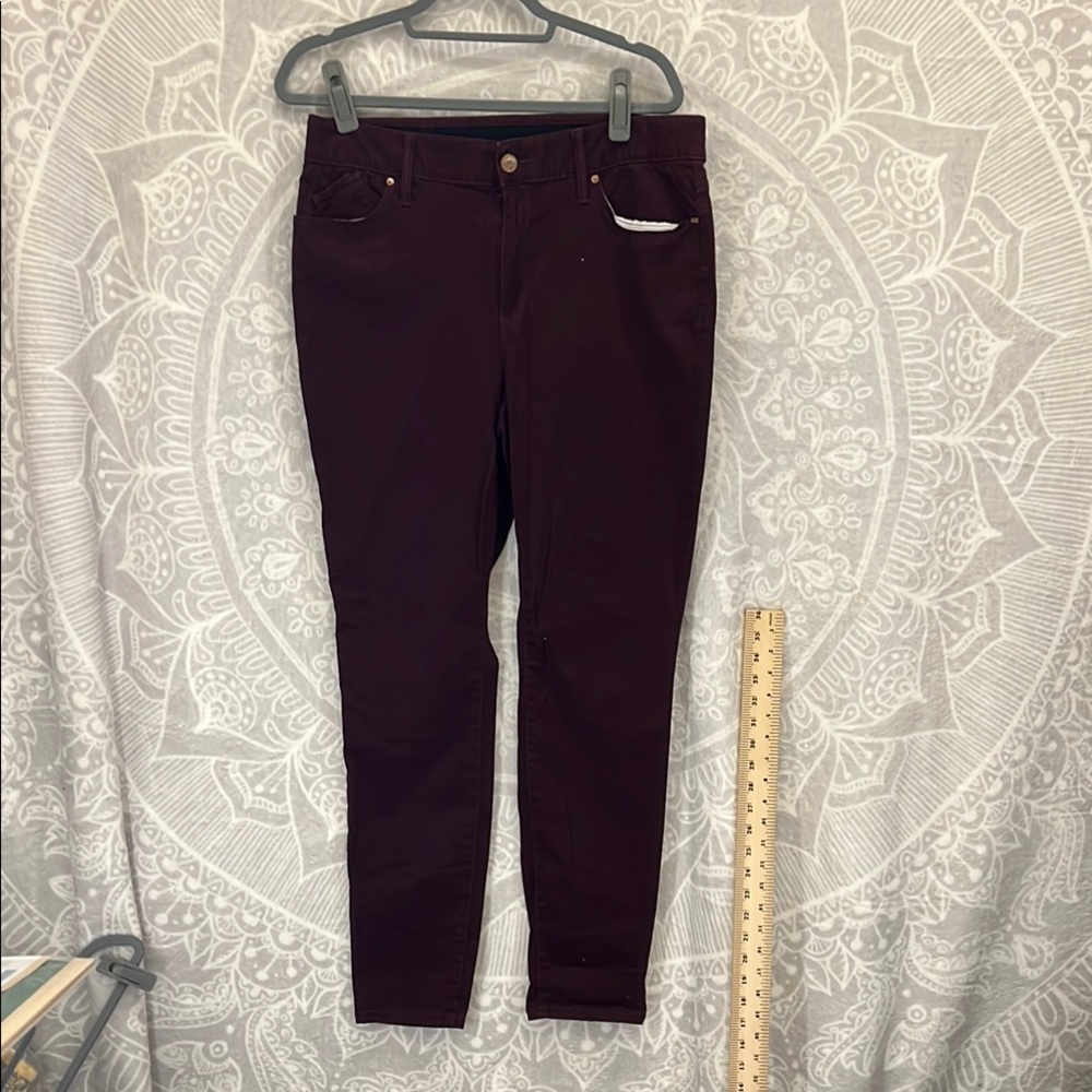 Chico's Dark Burgundy Straight Leg Pants Size 1.5R M 10